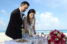 El brindis de boda para dos