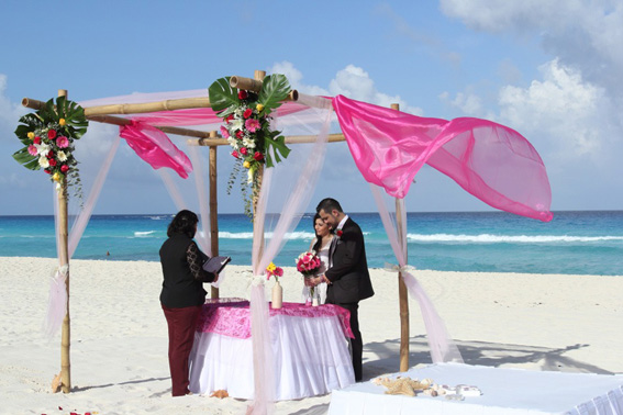 Boda pequeña en Cancun